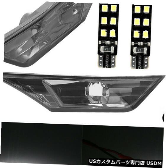 Turn Signal Lamp ホンダシビック用スモークドサイドマーカーランプターンシグナルライトとLED電球のペア Pair SMOKED SIDE MARKER LAMP TURN SIGNAL LIGHT W/LED BULB FOR HONDA CIVIC 【並行輸入品】