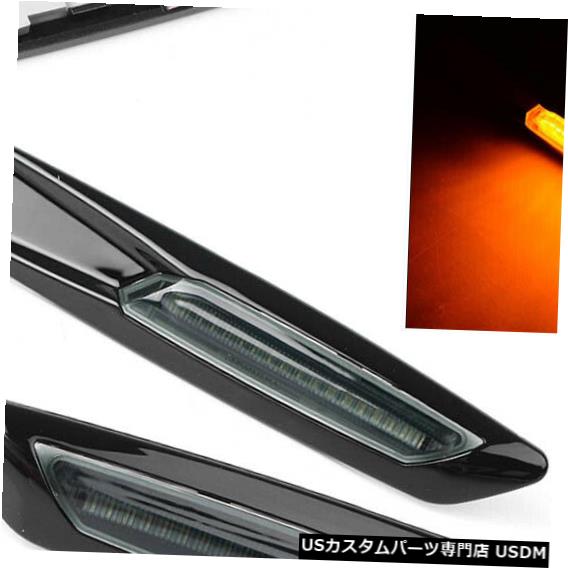 Turn Signal Lamp BMW 5シリーズE39 E60 F10 F12ブラック用LEDサイドマーカーターンシグナルランプライト LED Side Marker Turn Signal Lamp Lights For BMW 5 Series E39 E60 F10 F12 Black 【並行輸入品】