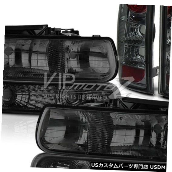 Turn Signal Lamp 1999-2002シルバラードZ71ターンシグナルヘッドライトランプスモークリアブレーキテールライト 1999-2002 Silverado Z71 Turn Signal Head Lights Lamps Smoke Rear Brake Taillight 【並行輸入品】