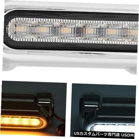 Turn Signal Lamp オートバイハイウェイバーのスイッチバックの運転ランプLED DRLターンシグナルライトのペア Pair of Motorcycle Highway Bar Switchback Driving Lamp LED DRL Turn Signal Light 【並行輸入品】
