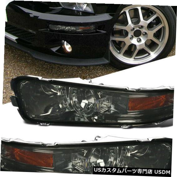 Turn Signal Lamp フォード05-09マスタング交換ウインカーフロントバンパーライトランプスモークレンズ Ford 05-09 Mustang Replacement Turn Signal Front Bumper Lights Lamps Smoke Lens 【並行輸入品】