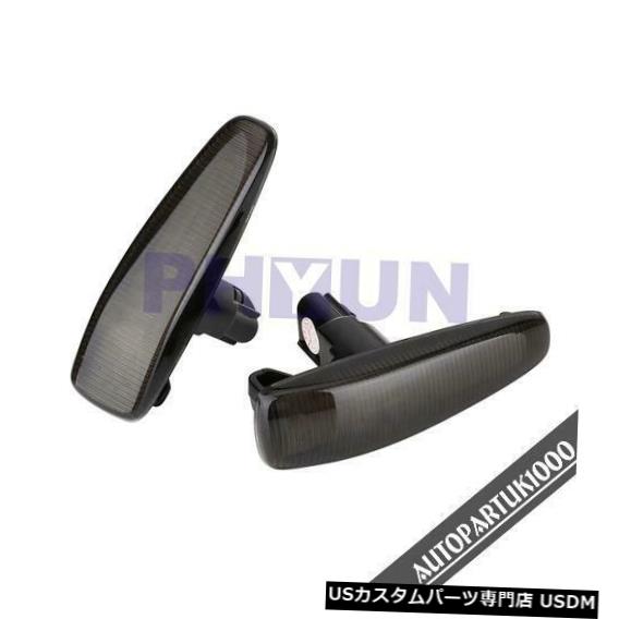 Turn Signal Lamp 2 *煙レンズLedサイドフェンダーターンシグナルライトランプランサーEvo X Joに適合 2*Smoke Lens Led Side Fender Turn Signal Light Lamp Fit For Lancer Evo X Jo 【並行輸入品】