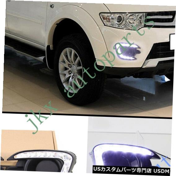 Turn Signal Lamp LED Daytime Running Lamp&Yellow Turn Signal k For Mitsubishi Pajero Sport 13-15 【並行輸入品】