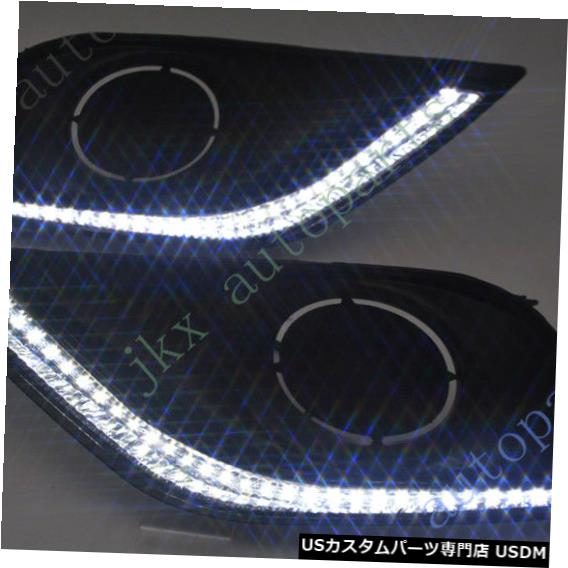 Turn Signal Lamp LED DRLデイタイムランニングランプ+アンバーjターンシグナルランプ日産ヴェルサ2015-18 LED DRL Daytime Running Lamp+Amber j Turn Signal Lamp For NISSAN VERSA 2015-18 【並行輸入品】