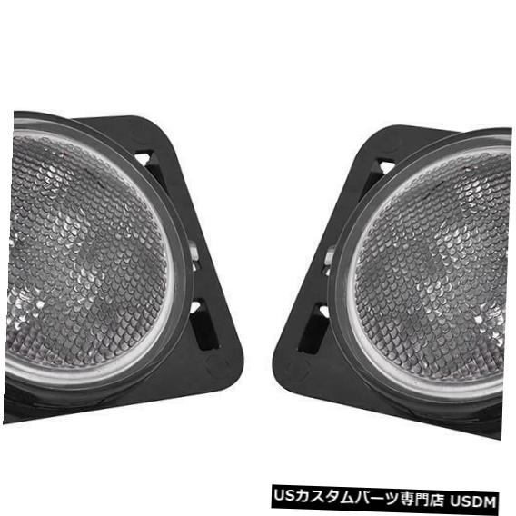 Turn Signal Lamp ジープWFのための1組の前部LEDの回転信号ライトフェンダーの側面ランプの黄色いライト 1 Pair Front LED Turn Signal Lights Fender Side Lamps Yellow Light for Jeep WF 【並行輸入品】