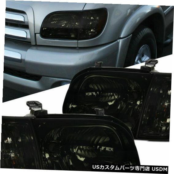 Turn Signal Lamp 05-06トヨタツンドラダブルキャブ05-07セコイアスモークヘッドライトコーナーランプ For 05-06 Toyota Tundra Double Cab 05-07 Sequoia Smoke Headlights Corner Lamps 【並行輸入品】