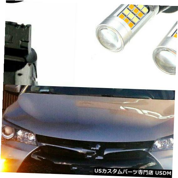 Turn Signal Lamp セットLEDスイッチバックフロントターンシグナルDRL電球ダイレクトフィット15-19スバルWRX STi A set LED Switchback Front Turn Signal DRL Bulbs Direct Fit 15-19 Subaru WRX STi 【並行輸入品】