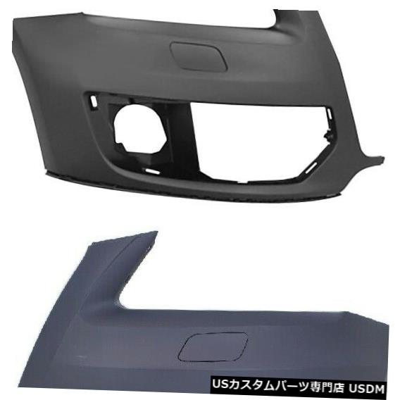 Front Bumper Cover 新しいフロントバンパーカバー2pc LH RHサイドパークアシストなし2009-12 AUD Q5 NEW Front Bumper cover 2pc LH RH side without park assist fits 2009-12 AUD Q5 【並行輸入品】