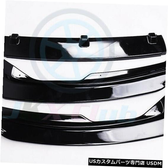 Front Bumper Cover 光沢のある黒いフロントバンパーフラップガードoカバートリム3x Ford Fusion 2017-2018 Glossy Black Front Bumper Flaps Guard o Cover Trim 3x For Ford Fusion 2017-2018 【並行輸入品】