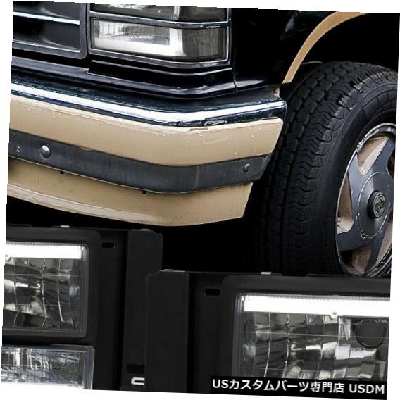 ヘッドライト Fits 1991-1994 Ford Explorer<LED C-BAR>Chrome/Smoke Headlight+Bumper+Corner Lamp 【並行輸入品】