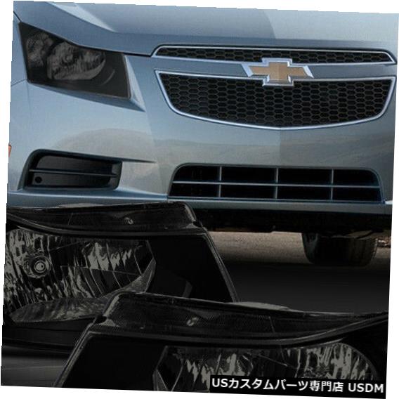 ヘッドライト 適合2011-2015 Chevy Cruze [ブラック/スモーク]クリスタルコーナーヘッドライトヘッドランプランプ Fits 2011-2015 Chevy Cruze [Black/Smoke] Crystal Corner Headlight Headlamp Lamp 【並行輸入品】