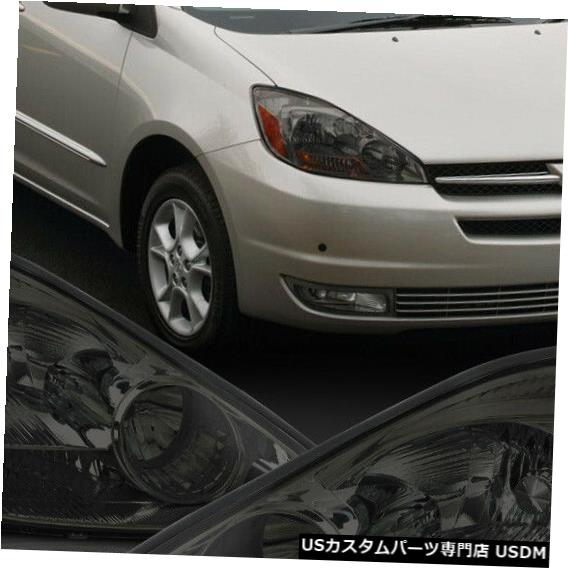 ヘッドライト 2004-2005トヨタシエナに適合[クローム/スモーク]アンバーコーナーヘッドライトヘッドランプランプ Fits 2004-2005 Toyota Sienna [Chrome/Smoke] Amber Corner Headlight Headlamp Lamp 【並行輸入品】 52,668円