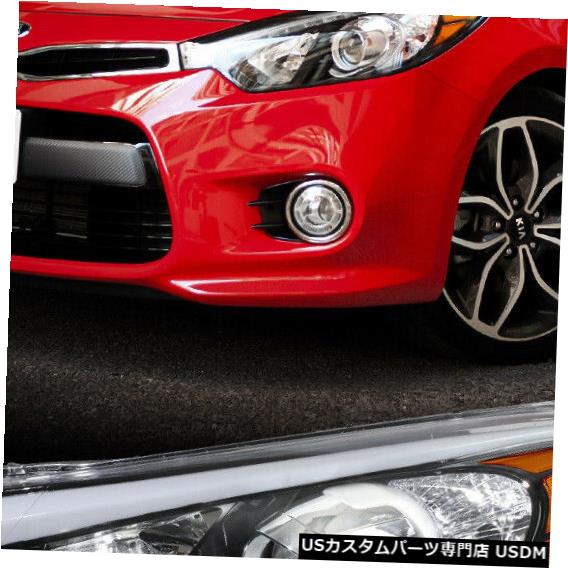 ヘッドライト 2014-2016年のForte 5 Koup [LHドライバー側]に適合ブラックプロジェクターヘッドライトヘッドランプ Fits 2014-2016 Forte 5 Koup [LH Driver Side] Black Projector Headlight Headlamp 【並行輸入品】