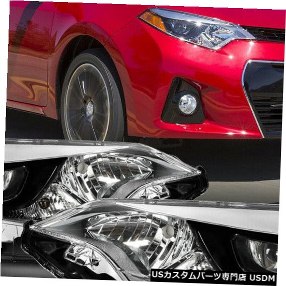 ヘッドライト 適合2014-2016トヨタカローラE170 [Chrome / Cl ear]アンバーコーナープロジェクターヘッドライト Fits 2014-2016 Toyota Corolla E170[Chrome/Clear]Amber Corner Projector Headlight 【並行輸入品】