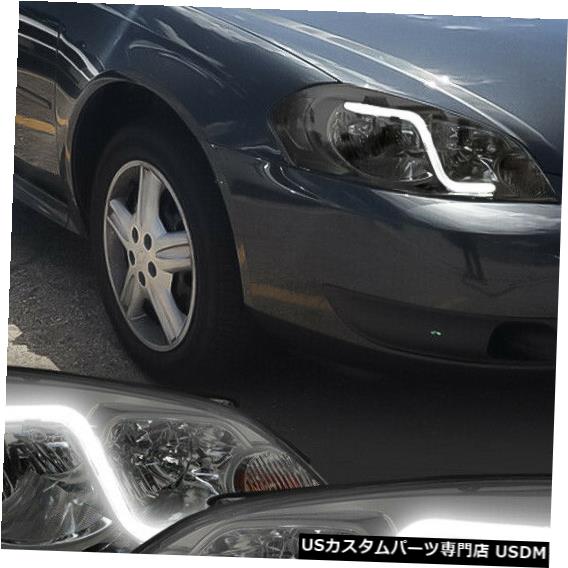 ヘッドライト Fits 2006-2016 Chevy Impala/Monte Carlo<LED BAR DRL>Smoke/Clear Corner Headlight 【並行輸入品】