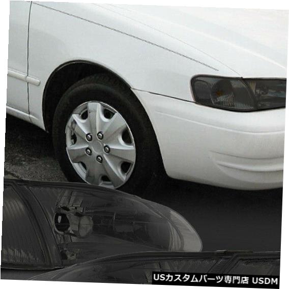 ヘッドライト 1998-2000トヨタカローラに適合[クローム/スモーク]クリスタルコーナーヘッドライトヘッドランプ Fits 1998-2000 Toyota Corolla [Chrome/Smoke] Crystal Corner Headlight Headlamp 【並行輸入品】