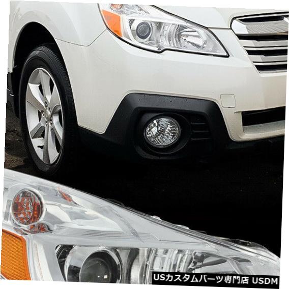 ヘッドライト 2010-2014年のレガシー/アウトバックに適合 [RH助手席側]クロームプロジェクターヘッドライトランプ Fits 2010-2014 Legacy/Outback[RH Passenger Side]Chrome Projector Headlight Lamp 【並行輸入品】