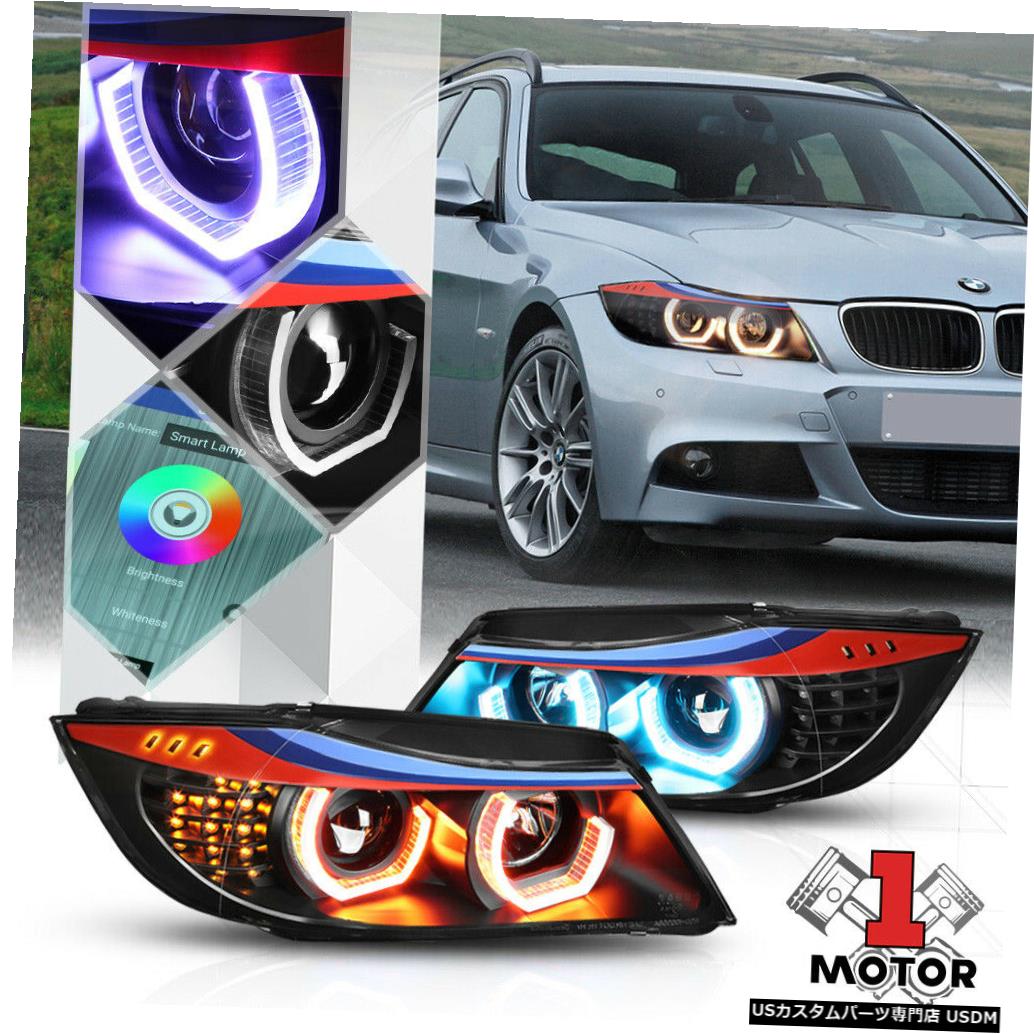 信頼 ライト ランプ E90 06 08 ヘッドライト 3シリーズ用ブラックm スポーツrgb 3 Series E90 06 08 For Signal Led Headlight Projector Halo 3d Rgb M Sport Black Haloプロジェクター ヘッドライトled信号 3d