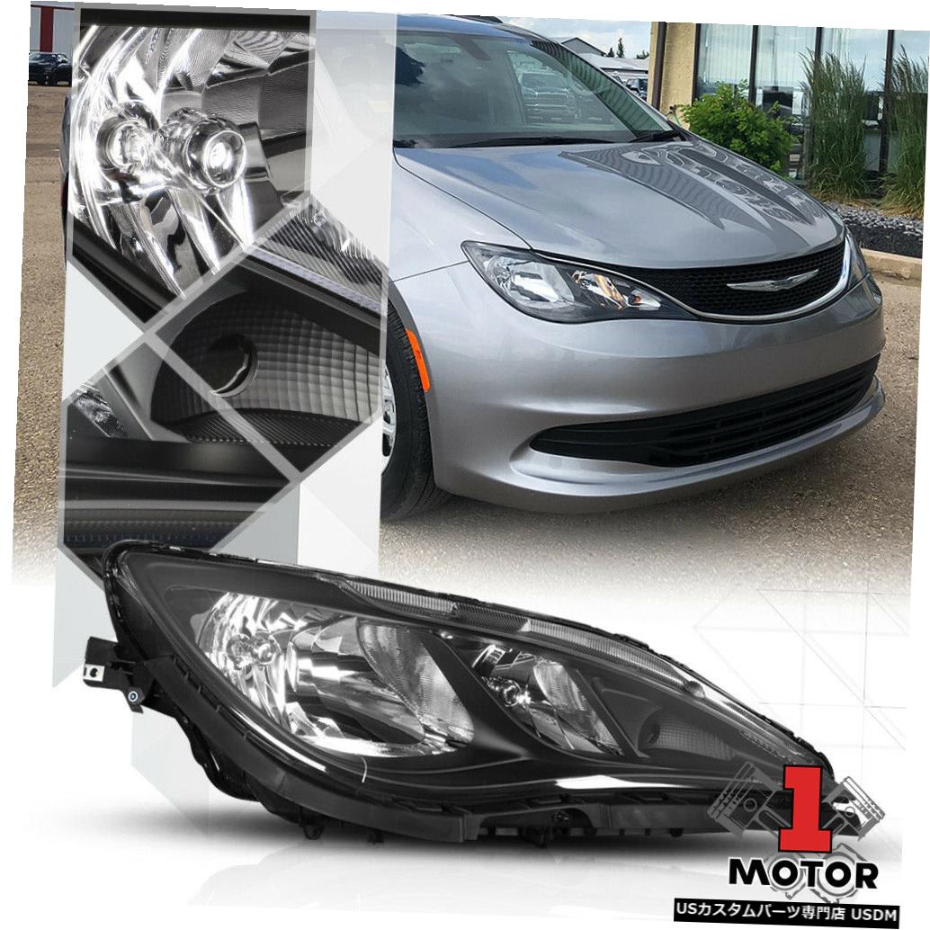 ヘッドライト 17-19クライスラーパシフィカの右側の助手席側ブラックヘッドライトランプアセンブリ Right Passenger Side Black Headlight Lamp Assembly for 17-19 Chrysler Pacifica 【並行輸入品】