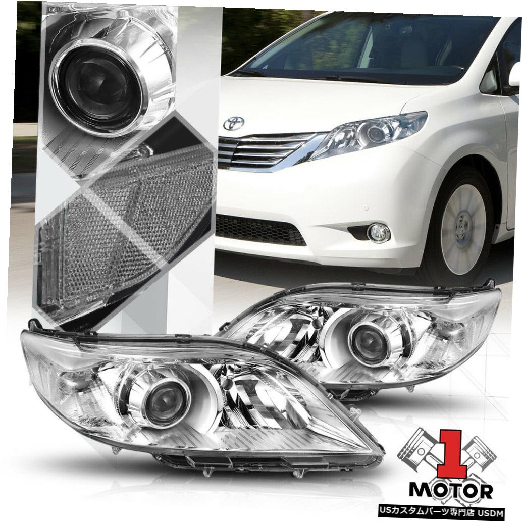 前照燈 11 17トヨタシエナ失費chromeプロジェクタヘッドライトクリアコーナーシグナルリフレクター Chrome Projector Headlight Clear Corner Signal Reflector For 11 17 Toyota Sienna Hbpublications Com