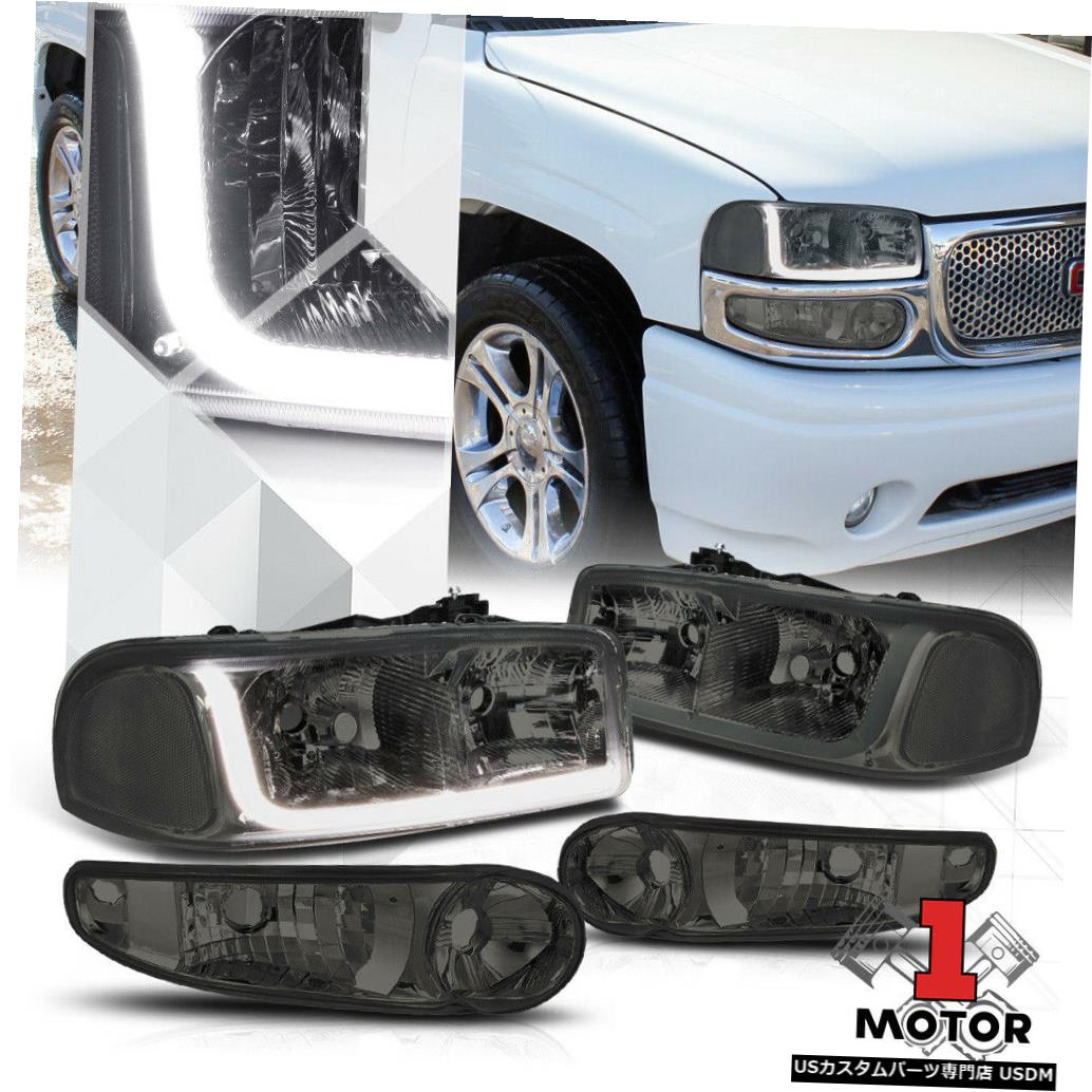 21年レディースファッション福袋特集 ライト ランプ For Drl Led Signal Clear Headlight Chrome Smoked Drl Gmcシエラ ユーコンデナリ用クローム スモークヘッドライトクリアシグナルled 01 07 ヘッドライト 01 07 Denali Sierra Yukon Gmc Gs Louislegrand Com