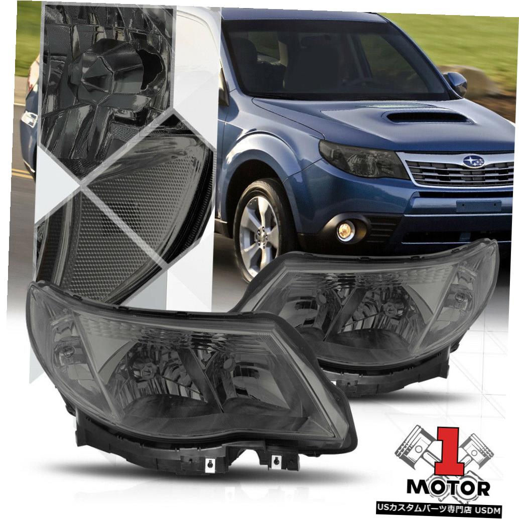 ヘッドライト 09-13スバルフォレスター用スモークティンテッドヘッドライトクリアコーナーシグナルリフレクター Smoke Tinted Headlight Clear Corner Signal Reflector for 09-13 Subaru Forester 【並行輸入品】 56,496円