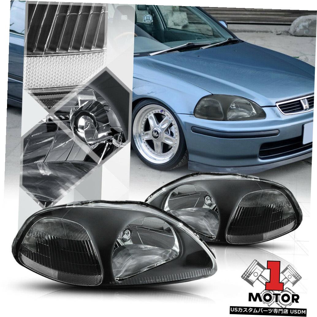 絶妙なデザイン ライト ランプ Corner Clear Headlight Housing Black 96 98ホンダシビック用ブラックハウジングヘッドライトクリアコーナーターンシグナルリフレクター ヘッドライト Turn Civic Honda 96 98 For Reflector Signal Zambettis Com