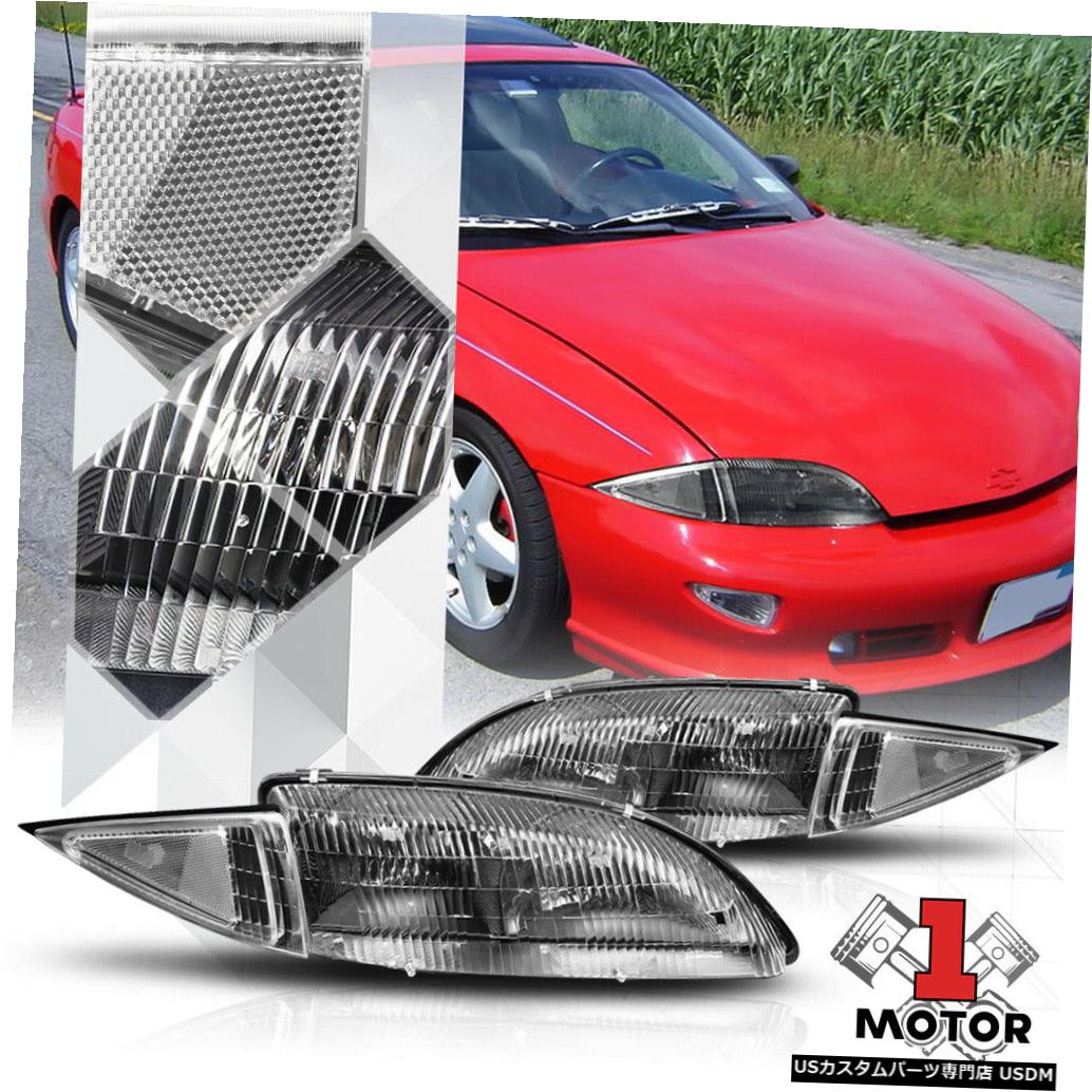 ヘッドライト 95-99シボレーキャバリア用ブラックハウジングヘッドライトクリアターンシグナルリフレクター Black Housing Headlight Clear Turn Signal Reflector for 95-99 Chevy Cavalier 【並行輸入品】 41,470円