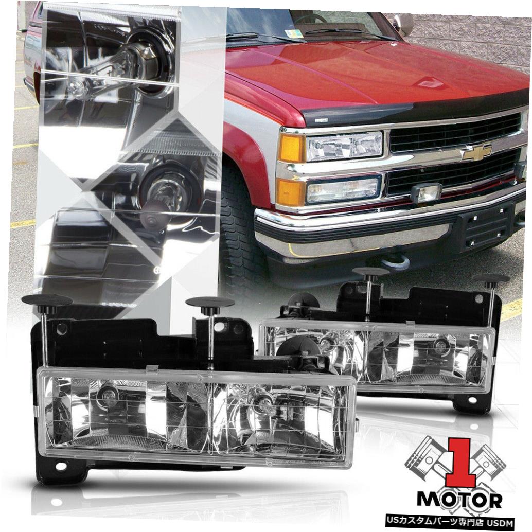 ヘッドライト 88-98シボレーC10 C / K GMT400ピックアップトラック1500/2500用クロームハウジングヘッドライト Chrome Housing Headlight for 88-98 Chevy C10 C/K GMT400 Pickup Truck 1500/2500 【並行輸入品】