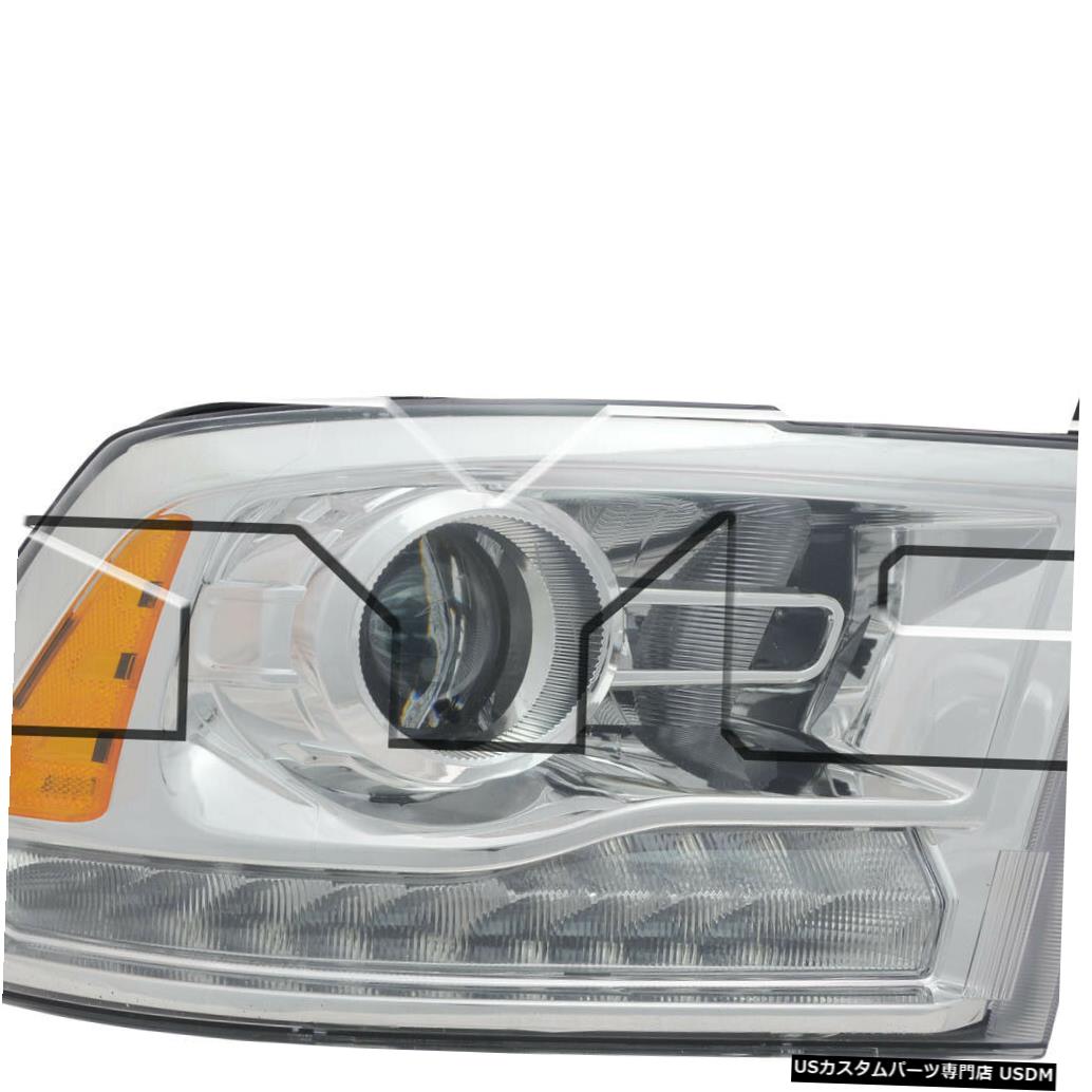 ヘッドライト 13-15ダッジラム1500/2500/3500クロームプロジェクター乗客ヘッドライト 13-15 Dodge Ram 1500/2500/3500 Chrome Projector Passenger Headlight 【並行輸入品】 66,671円
