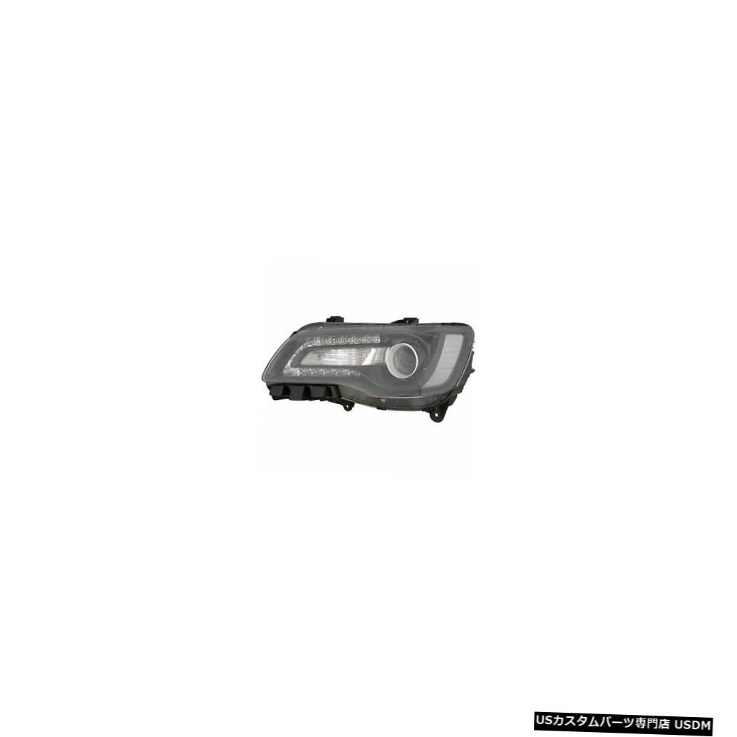 ヘッドライト 2015-2017クライスラー300ハロゲンヘッドライトブラックベゼル左ドライバー側 2015-2017 Chrysler 300 Halogen Headlight w/Black Bezel Left Driver Side 【並行輸入品】