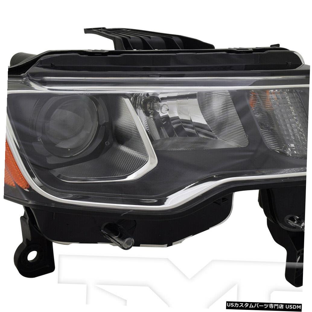 ヘッドライト 17-19ジープグランドチェロキークロームハロゲンヘッドライト助手席右側 17-19 Jeep Grand Cherokee Chrome Halogen Headlight Passenger Right Side 【並行輸入品】