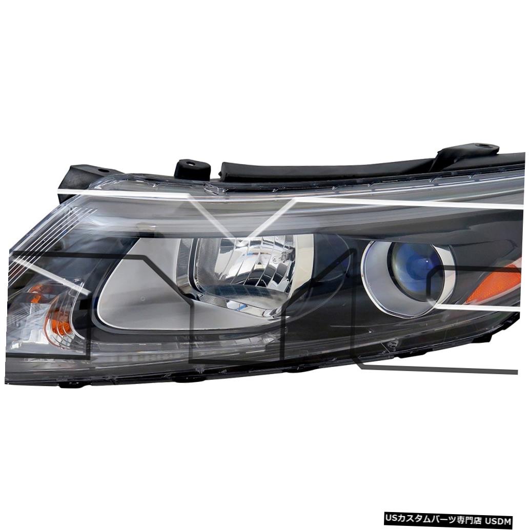 ヘッドライト 14-15 Kia Optima US Built Halogenに適合。 W / O LEDヘッドライトドライバー左側 Fits 14-15 Kia Optima US Built Halogen; W/O LED Headlight Driver Left Side 【並行輸入品】