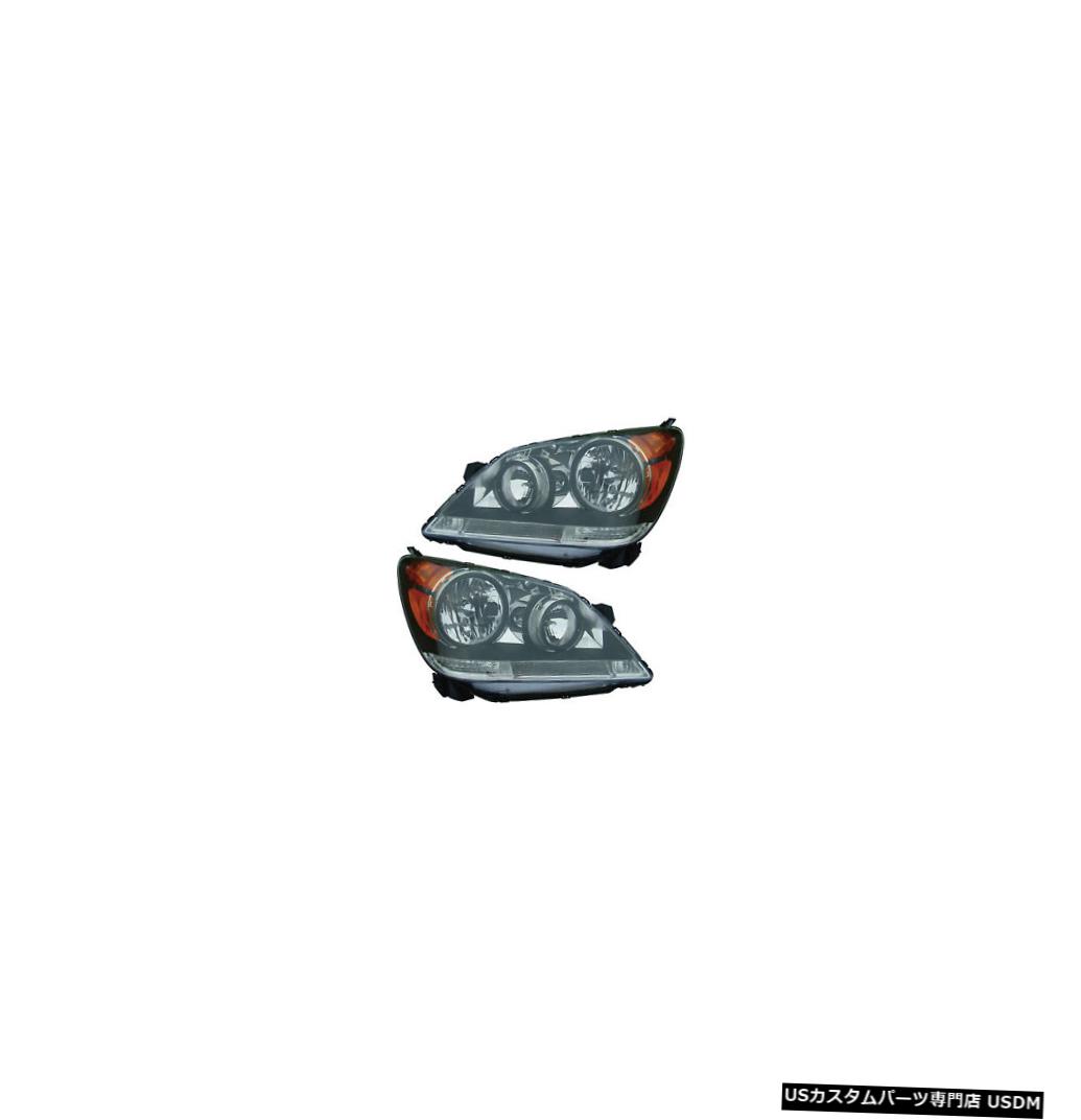 ヘッドライト 2008-2010 Honda Odyssey Driver & Passenger Headlights Lamps Assembly Pair Set 【並行輸入品】