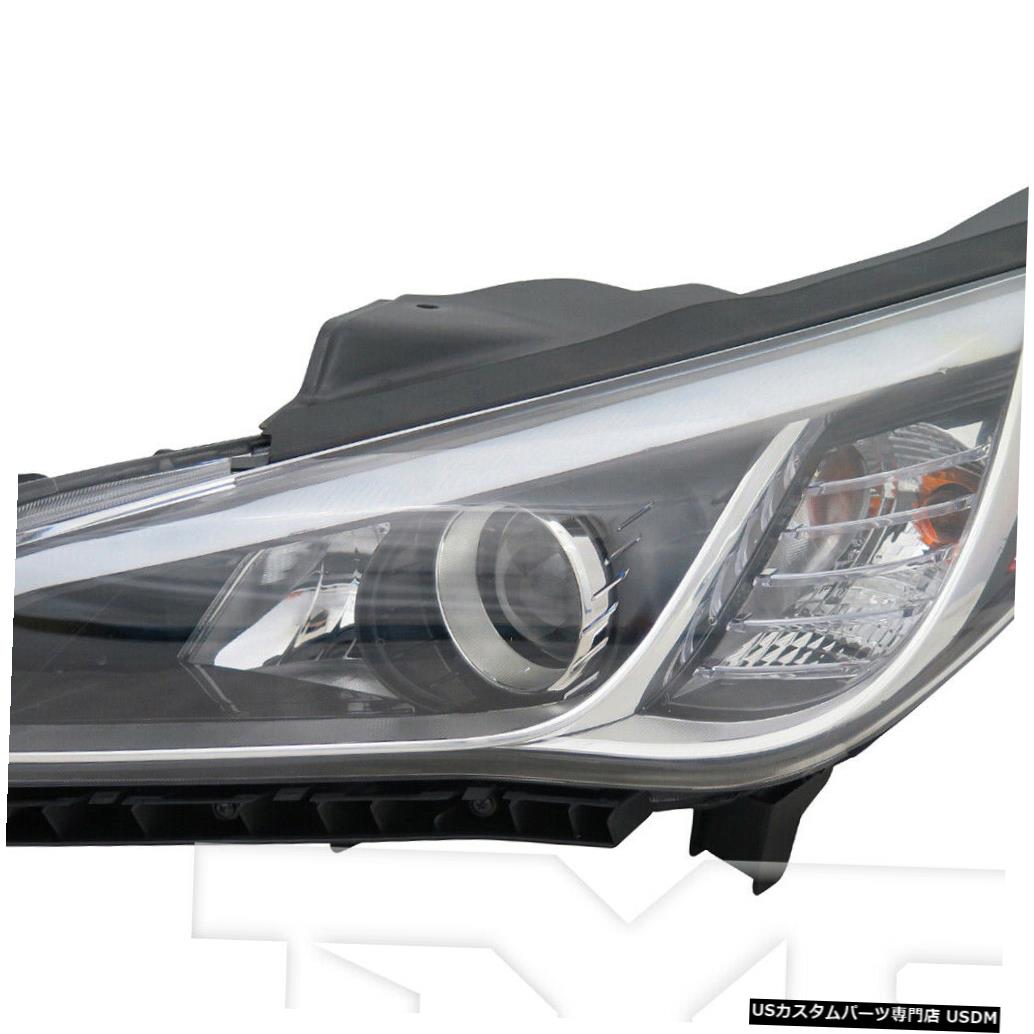 ヘッドライト 16-17ヒュンダイソナタSEハロゲンw / PLヘッドライトドライバー左側に適合 Fits 16-17 Hyundai Sonata SE Halogen w/PL Headlight Driver Left Side 【並行輸入品】