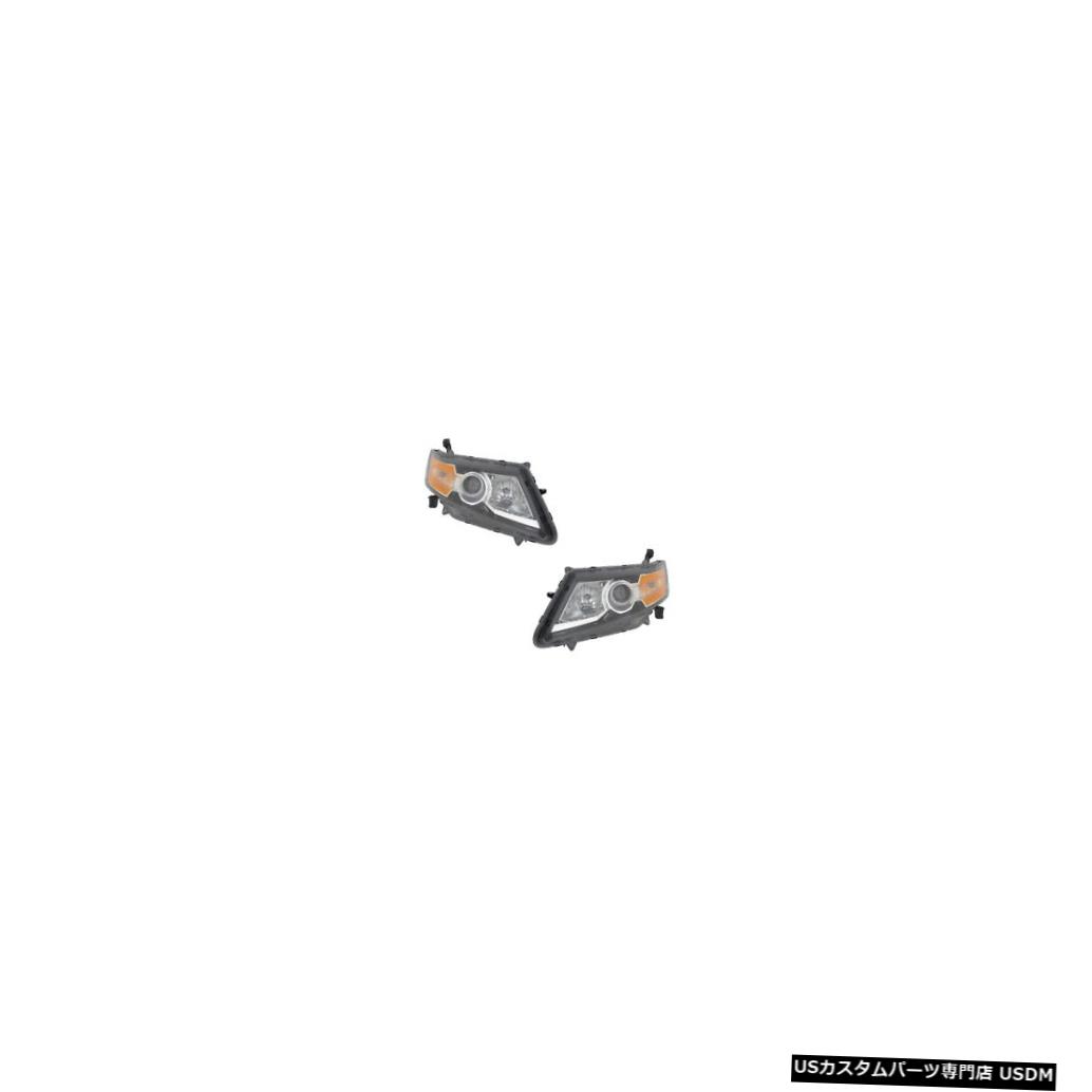 ヘッドライト 2014-2016 Honda Odyssey Driver & Passenger Halogen Headlights Lamps Pair Set 【並行輸入品】