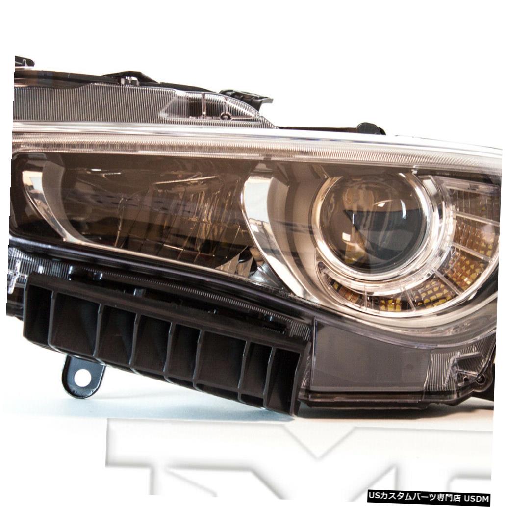 ヘッドライト 14-17 Infiniti Q-50（AFS左ドライバーヘッドライトヘッドランプNSFなし）に適合 Fits 14-17 Infiniti Q-50 w/o AFS Left Driver Headlight Headlamp NSF 【並行輸入品】