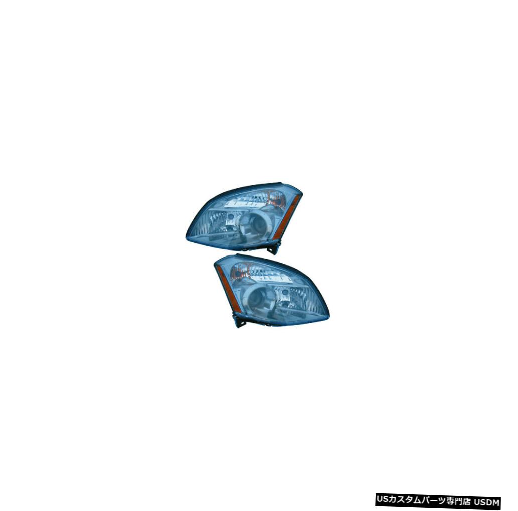 ヘッドライト Fits 2007-2008 Nissan Maxima Driver & Passenger Side Headlights Lamps Pair Set 【並行輸入品】