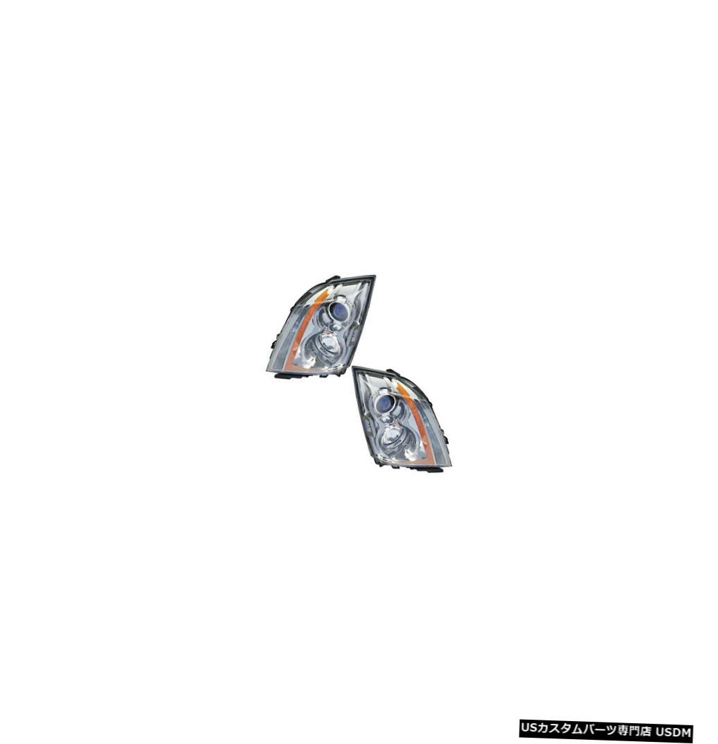 ヘッドライト 08-15 Cadillac CTS Sedan/11-15 Coupe Driver & Passenger Side Headlights Pair Set 【並行輸入品】