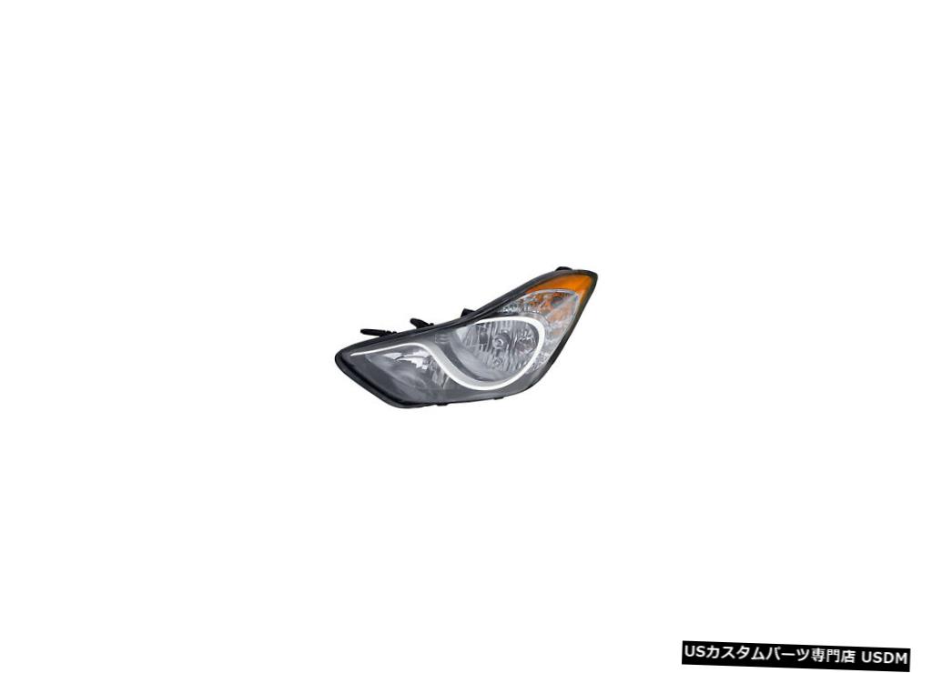 ヘッドライト 11-12ヒュンダイエラントラ（米国製）ドライバーサイドヘッドライトに適合 Fits 11-12 Hyundai Elantra (USA Built) Driver Side Headlight 【並行輸入品】