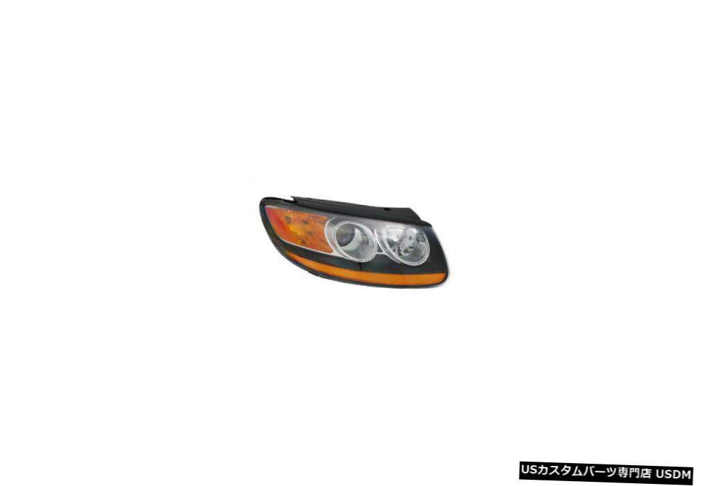 ヘッドライト 10-11ヒュンダイサンタフェ、アンバーリフレクター、右助手席ヘッドライトCAPAに適合 Fits 10-11 Hyundai Santa Fe w/Amber Reflector Right Passenger Headlight CAPA 【並行輸入品】
