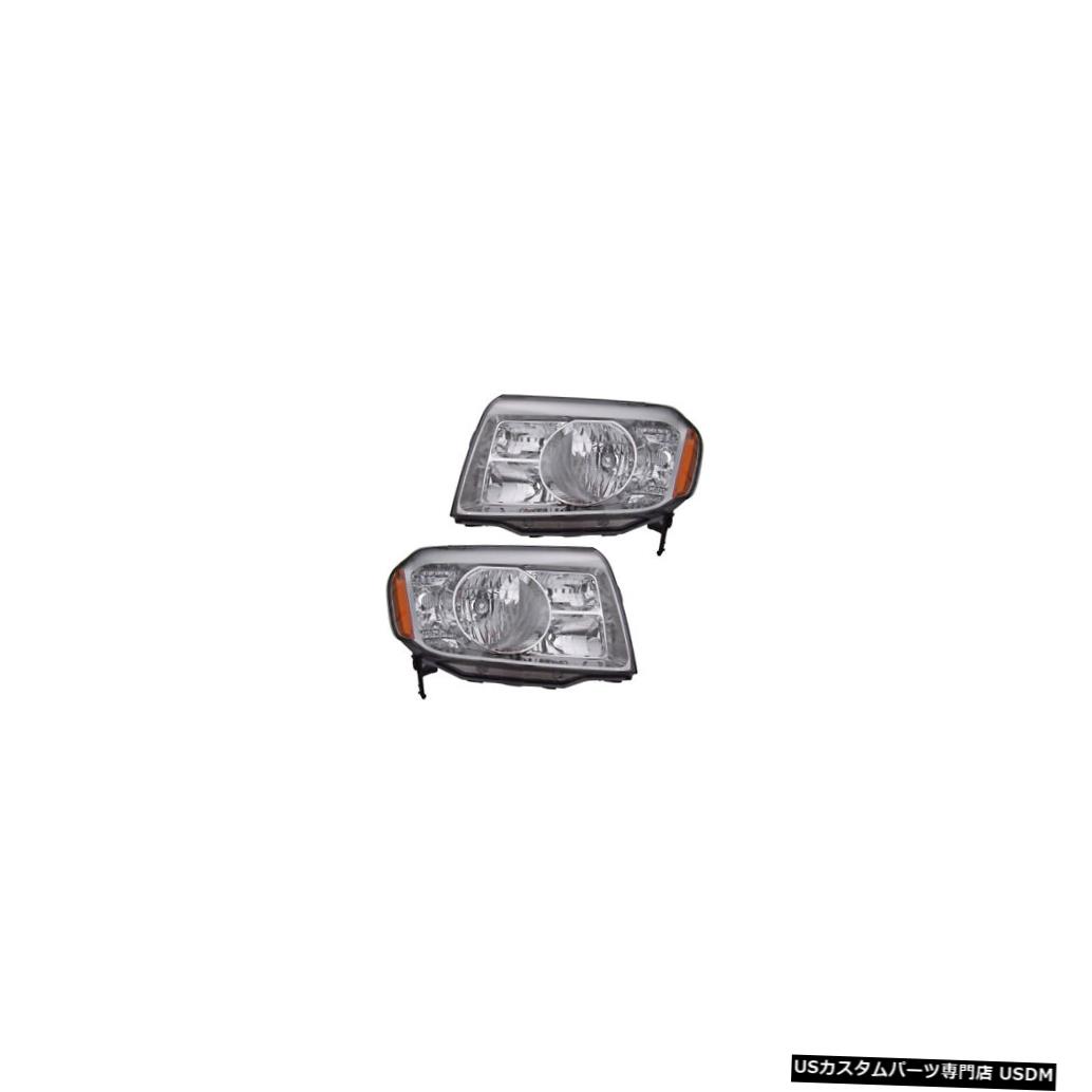 1年保証 ライト ランプ Set Pair Assembly Lamps Headlights Side Passenger Driver Pilot Honda 09 11 ヘッドライト Zambettis Com