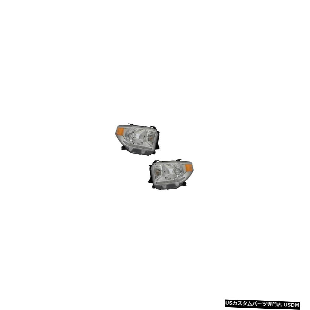 ヘッドライト 14-16 Toyota Tundra/Platinum/1794 Driver & Passenger Headlights DRL Pair Set 【並行輸入品】