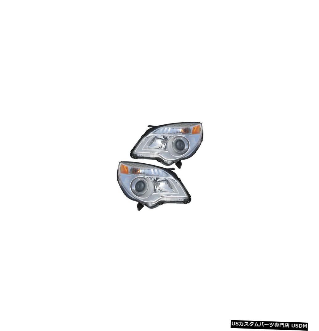 ヘッドライト 2010-2014 Chevrolet Equinox LTZ Driver & Passenger Headlights Lamps Pair Set 【並行輸入品】