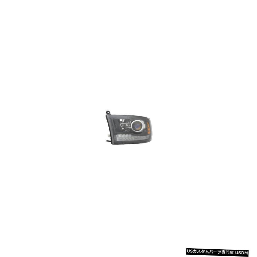 ヘッドライト 13-14ダッジラムピックアップハロゲンブラックベゼル左ドライバーヘッドライトフロントランプ 13-14 Dodge Ram Pickup Halogen Black Bezel Left Driver Headlight Front Lamp 【並行輸入品】