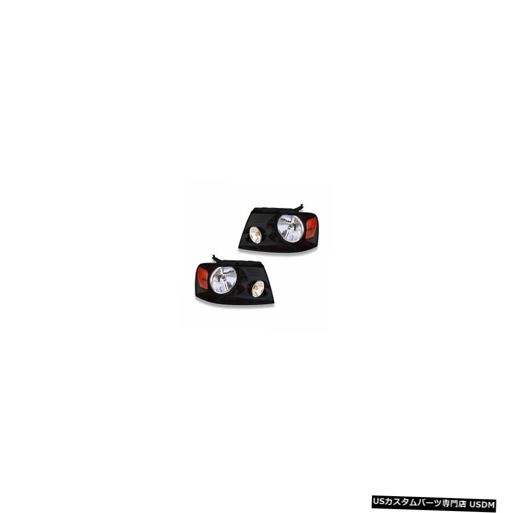 ヘッドライト 06-08 Ford F-150/250 Pickup Headlight Lamp Driver & Passenger Side Pair Set 【並行輸入品】