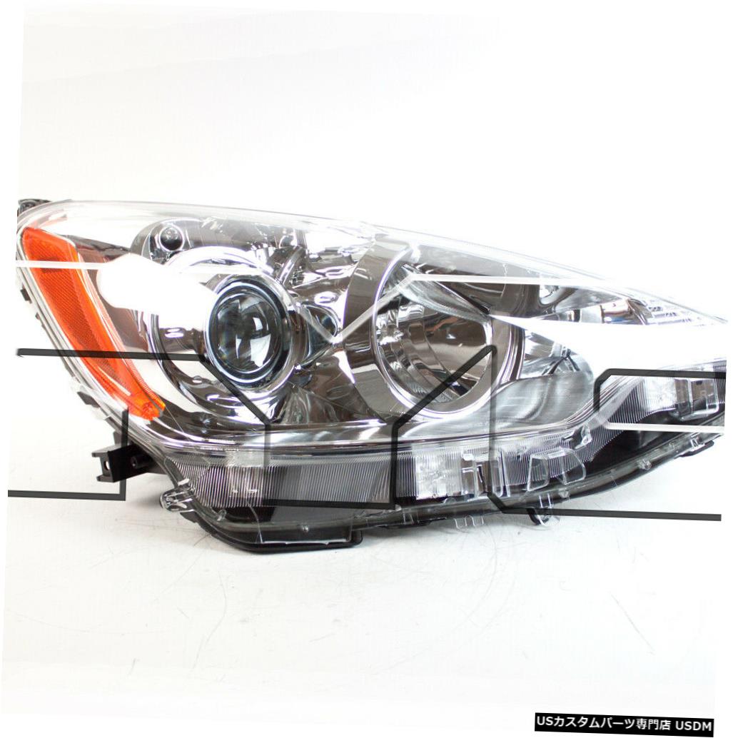 ヘッドライト 12-14トヨタプリウスC右助手席ヘッドライトヘッドランプCAPA 12-14 Toyota Prius C Right Passenger Headlight Headlamp CAPA 【並行輸入品】