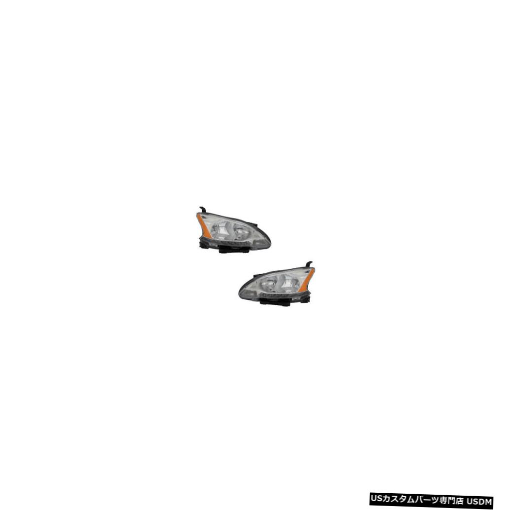ヘッドライト Fits 13-15 Nissan Sentra Driver & Passenger Halogen Headlights Lamps Pair Set 【並行輸入品】 55,297円