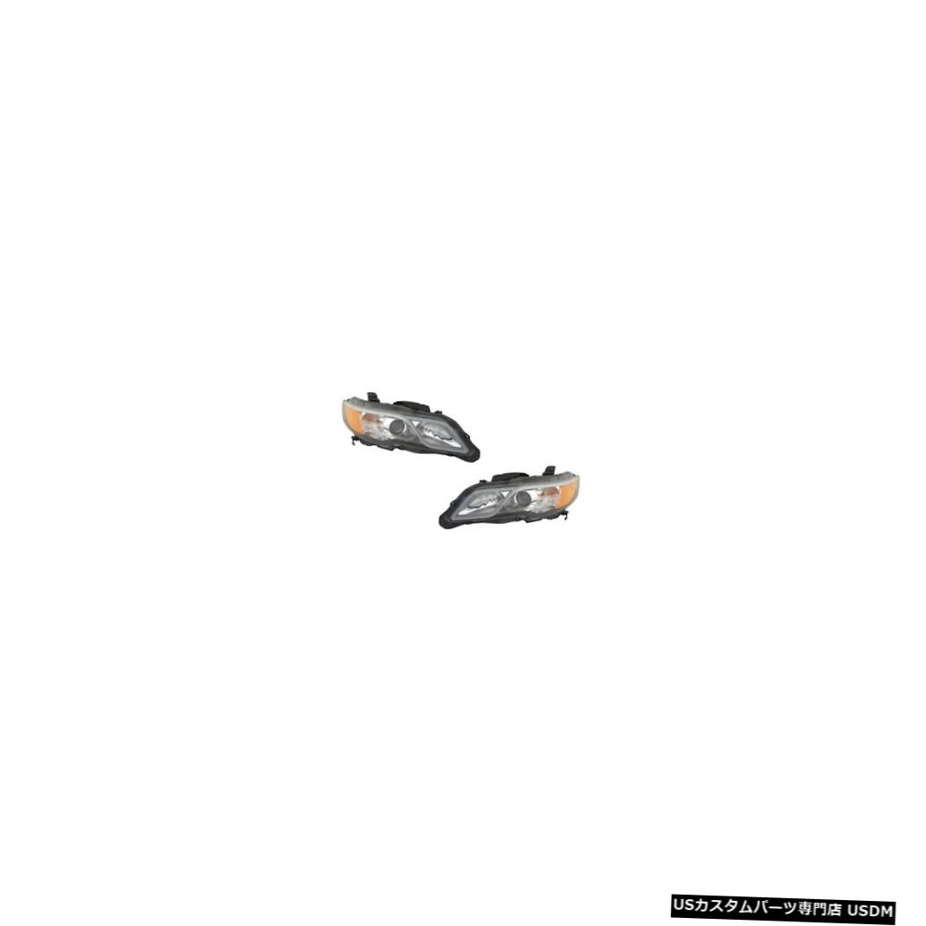 ヘッドライト 2013-2015 Acura RDX Driver & Passenger Side Headlights Lamps Assembly Pair Set 【並行輸入品】