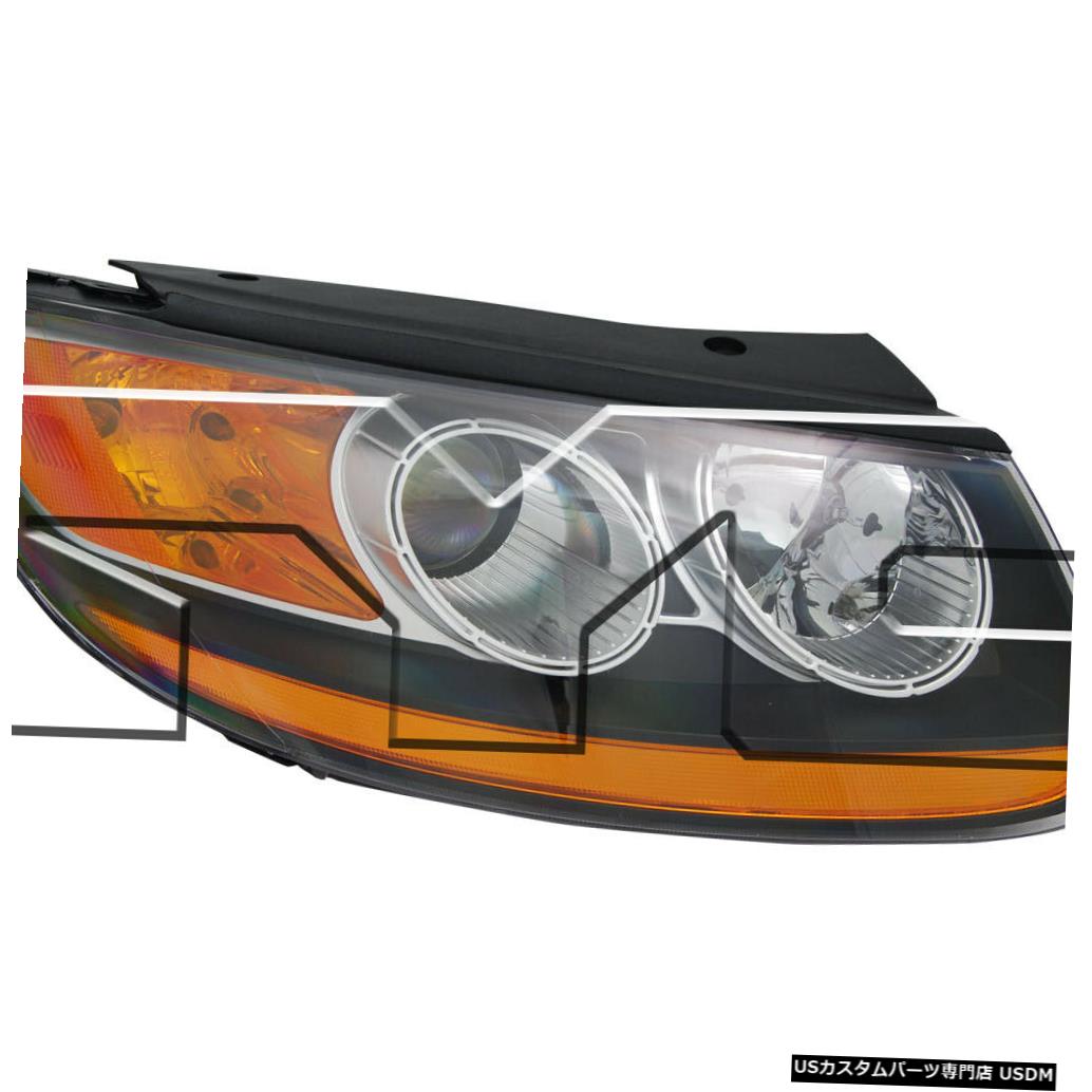 ヘッドライト 10-11ヒュンダイサンタフェ（アンバーリフレクター）旅客ヘッドライトに適合 Fits 10-11 Hyundai Santa Fe (Amber Reflector) Passenger Headlight 【並行輸入品】